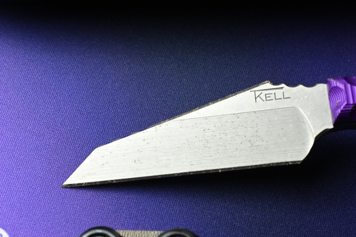 NEW TKell Wharnie EDC PB&J Edition - Distressed MagnaCut / Purple G10 Ltd Ed
