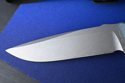 RARE Carothers Performance Knives FK3 Field - Blue Canvas Micarta / Magnacut