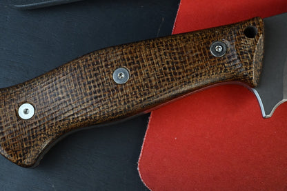 NEW Carothers Performance Knives Light Chopper - Burlap Micarta / Delta 3V 16”