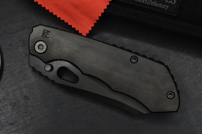 RARE Custom Knife Factory Rotten Evo 1.1 Barked Black DLC/S90V Matte w/PDW Patch