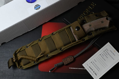 NEW Chris Reeve Knives Green Beret - Micarta/Tan FDE Magnacut w/Tombstone Bead