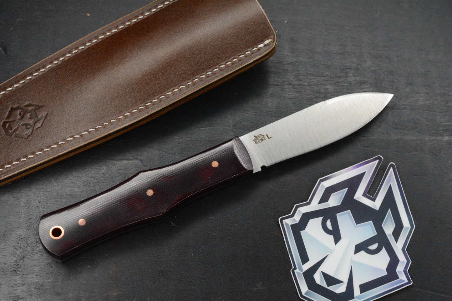 NEW Jack Wolf x LT Wright Vampire Hunter /Crimson Canvas Micarta /AEB-L USA MADE