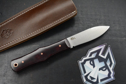 NEW Jack Wolf x LT Wright Vampire Hunter /Crimson Canvas Micarta /AEB-L USA MADE