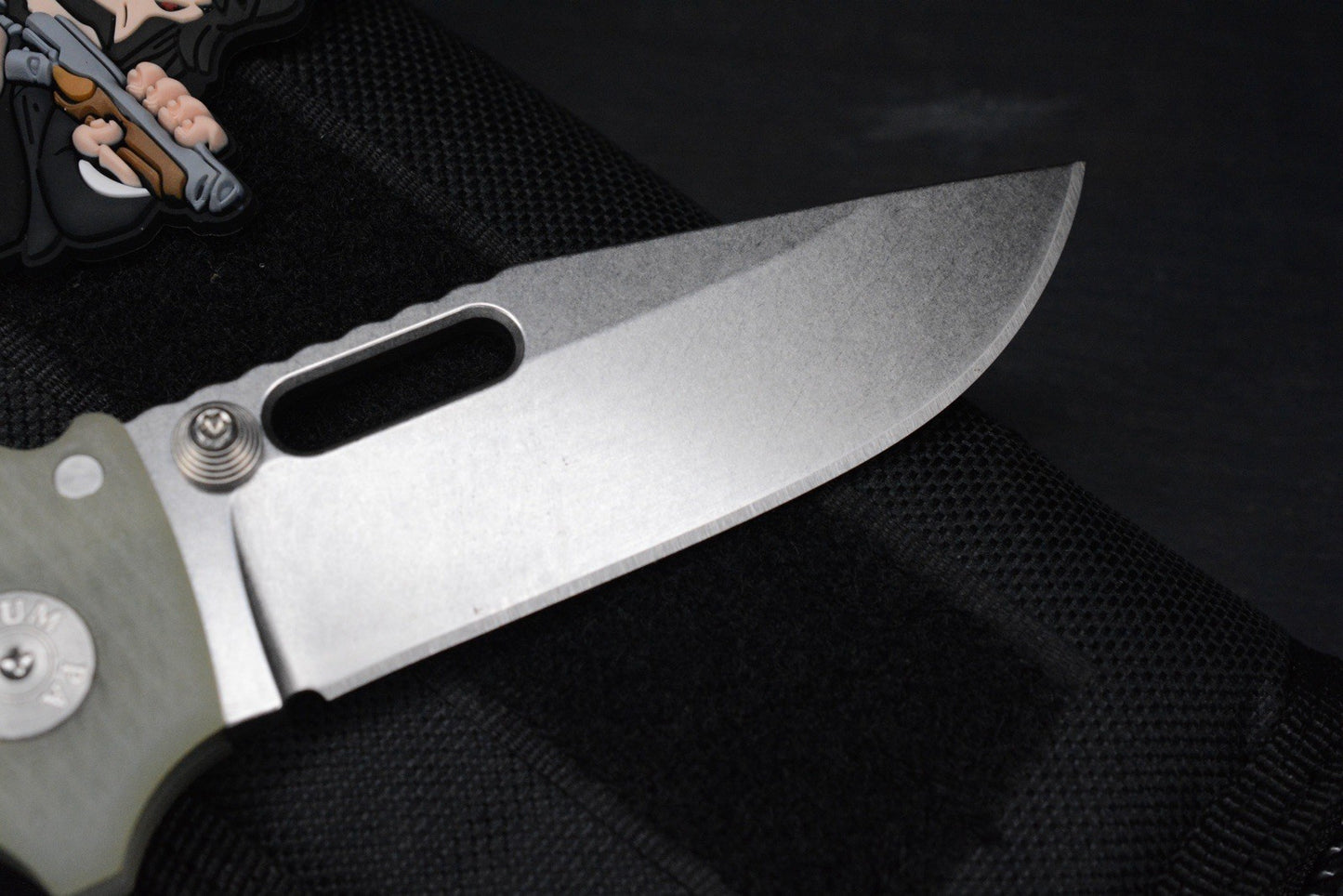 NEW DEMKO AD20 FULL SIZE Trans G-10 Magnacut Clip Point w/Poison Bead & JW Patch