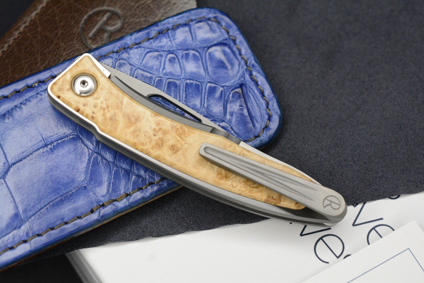 NEW Chris Reeve Knives Mnandi Box Elder Inlays/DP Magnacut w/ Gator Sheath & COA