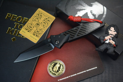 NEW Microtech Socom Elite Warcom SHADOW - Carbon Fiber Inlays w/ Playge Bead +
