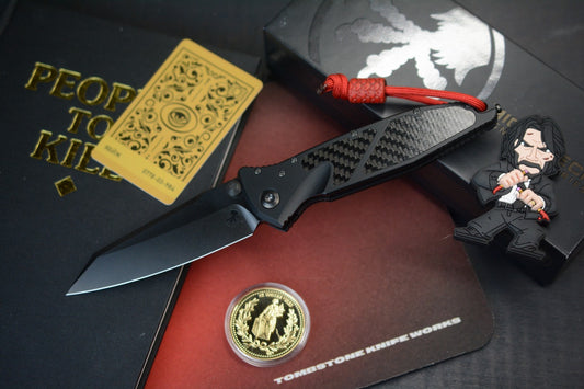 NEW Microtech Socom Elite Warcom SHADOW - Carbon Fiber Inlays w/ Playge Bead +