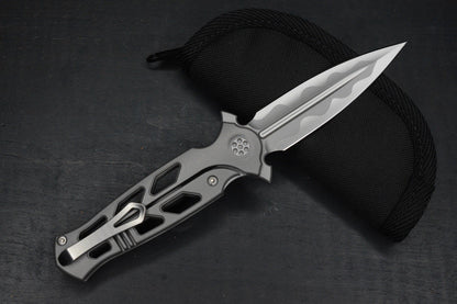 CUSTOM Nadeau Sharp By Design Arch Nemesis Aspirated w/ D/E M390 Etched Blade