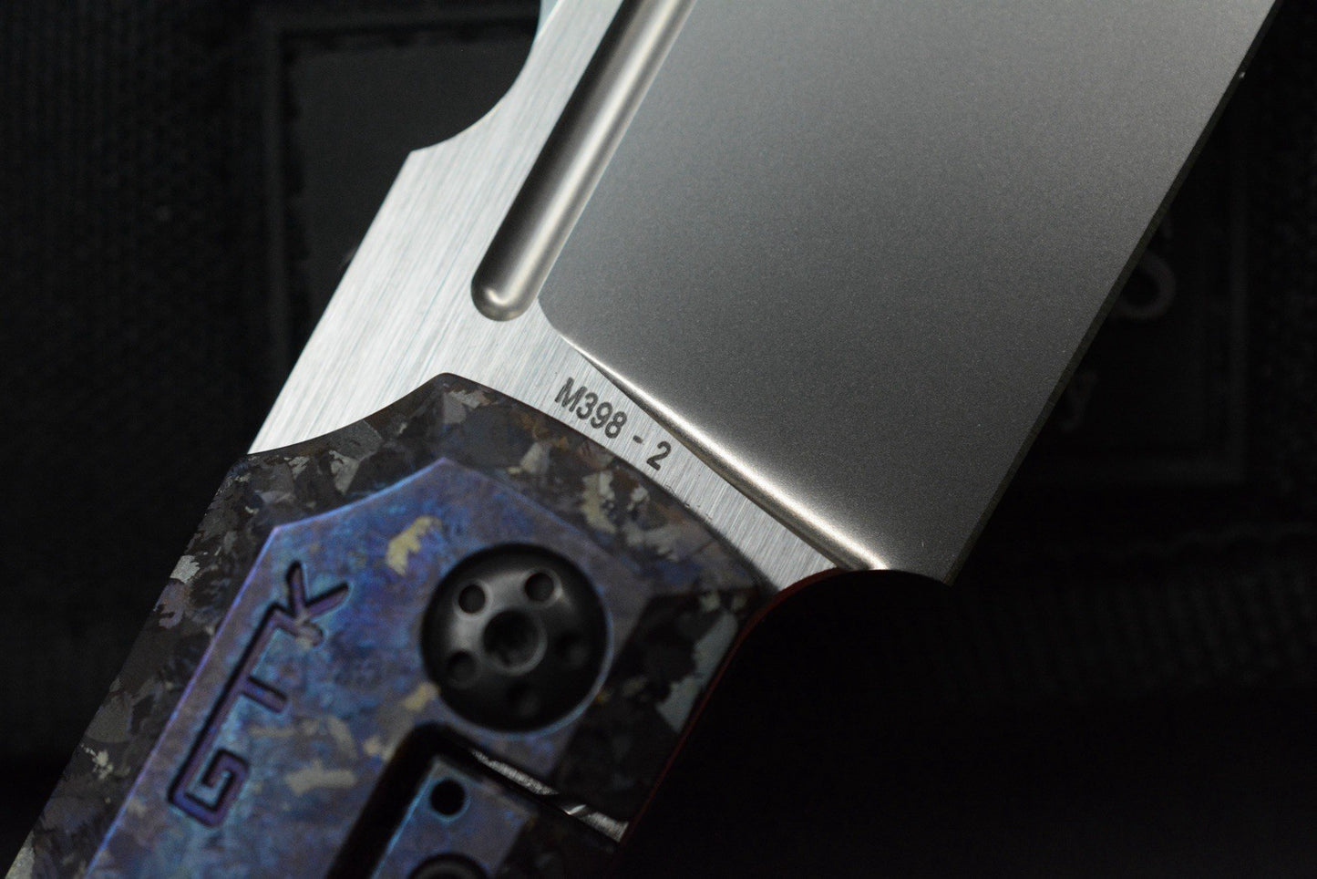 NEW Custom Knife Factory x GTX Elementak Crystalized Ti / 2-Tone M398 SN# 002
