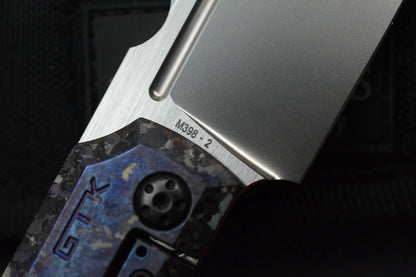 NEW Custom Knife Factory x GTX Elementak Crystalized Ti / 2-Tone M398 SN# 002