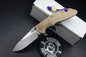 RARE Hinderer Spec Assembly XM-18 2-Tone/ Natural Micarta / Purple BB Brass Hdw