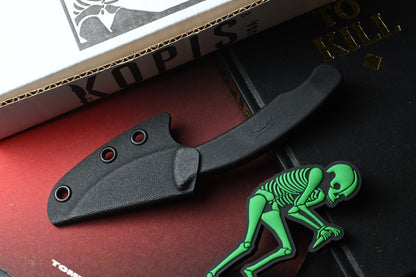 RARE Ed’s Manifesto & Kopis Designs Sneakreaper Elvia Field Knife Black /Polish