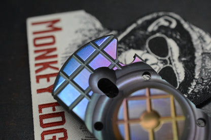 NEW Monkey Edge x Steve Ryan Orbital Frag Oil Slick Ano w/ME Patch Re Microtech