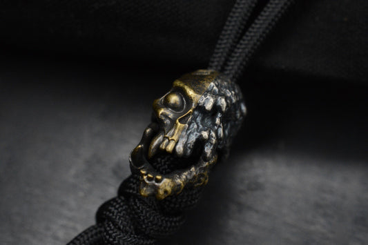 NEW Custom Knife Factory Brass 2-Piece Ghoul Bead Hi Detail- Re Playge Microtech