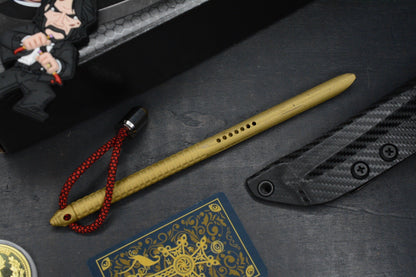 RARE Microtech TAC-P Ti PVD Gold Spike w/ John Wick Pack & Bullet Bead