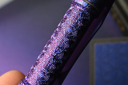 RARE Reylight x Urban EDC Pineapple Mini Flashlight - Purple Ti Seigahai Milled