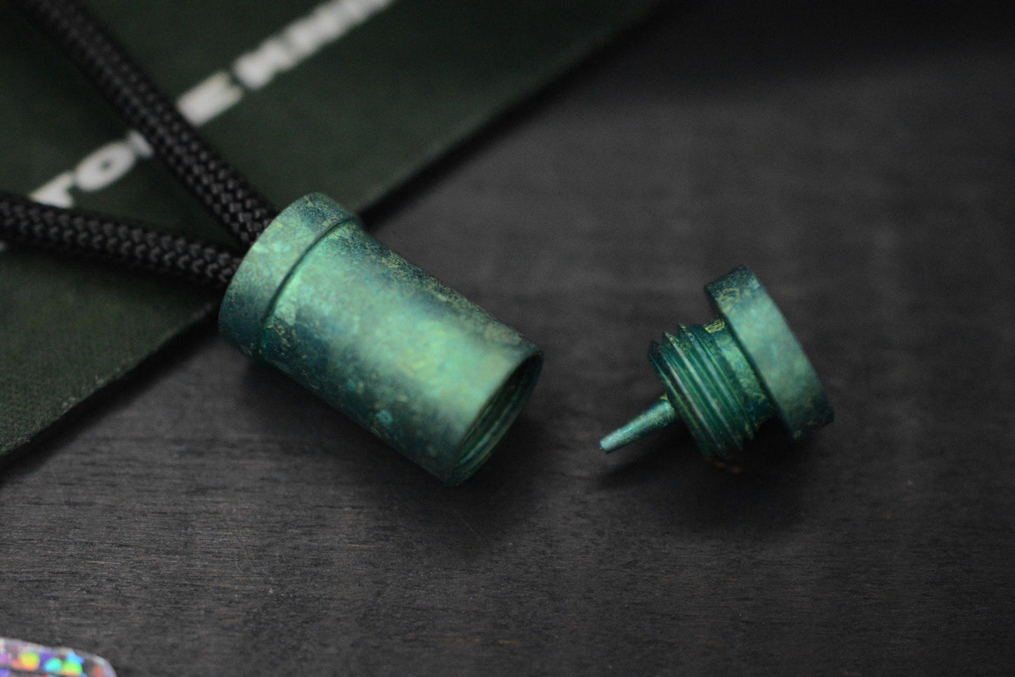 RARE++ Collin’s Trace “The End” XL Green Crystalized Ti Bead Re Playge JRW