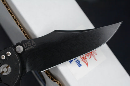 RARE Hinderer XM-18 Battle Black Magnacut Bowie/ G10 w/ Koch Artifakt Bead