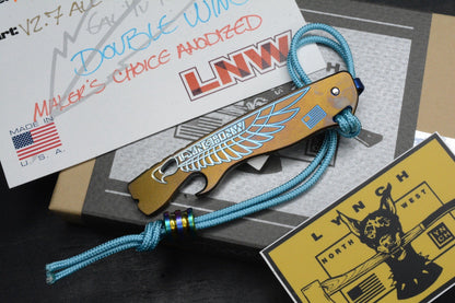 NEW Lynch Northwest V2.7 Double Wing Makers Choice Ano Pry w/ Custom Bead & COA