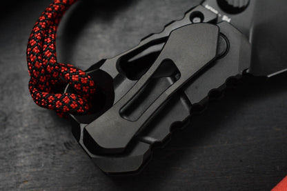 RARE++ Custom Knife Factory KEK Slipjoint - Black DLC / M398 w/ Zirc Droid Bead