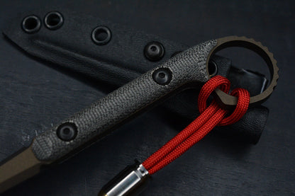 RARE Half Face Blades Cardiac Spike Black Micarta Midnight Brze w/John Wick Pac