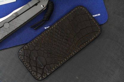 NEW Chris Reeve Umnumzaan - Sand Blasted / Drop Point Magnacut w/Leather Sheath