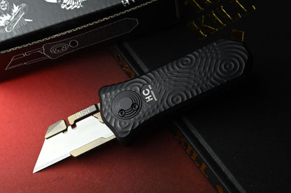 NEW Hypercut Oracle Razor Knife - Black Starburst Aluminum / Stonewashed