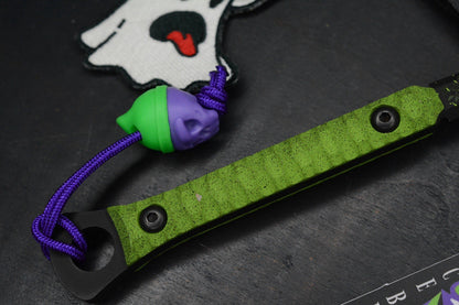 RARE Half Face Cardiac Spike Halloween SE Toxic Green w/Skull & PDW Patch