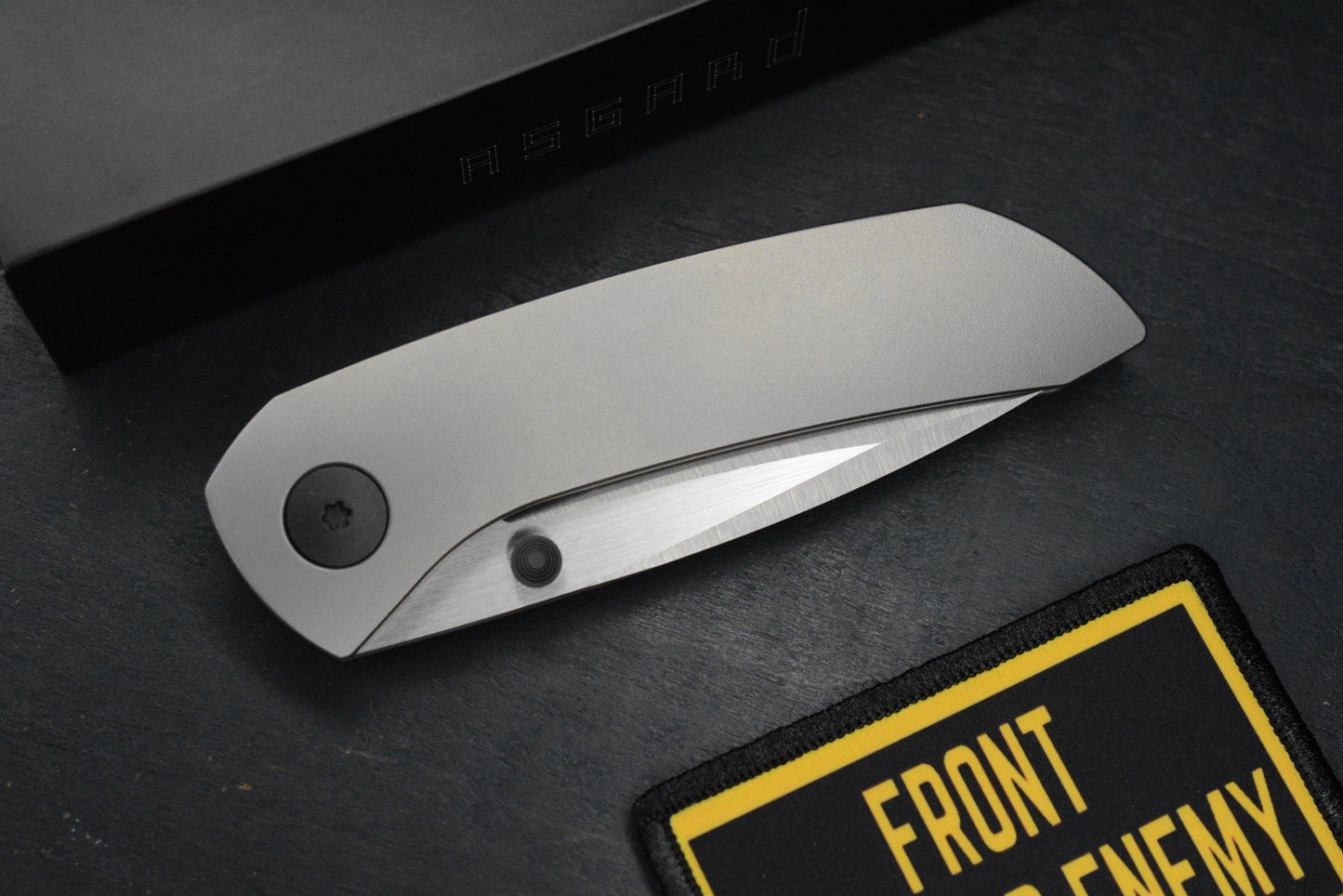 NEW Dalibor Bergam Asgard Ti Integral Handle / DLC Accents / M390 Blade w/ Patch