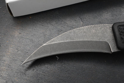 RARE Ed’s Manifesto & Kopis Designs L-Via Field Knife - Black / Acid Stonewash