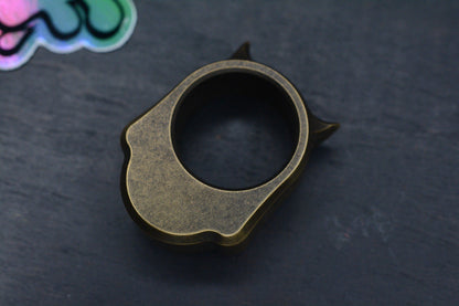 NEW Delicious Fist “Ghost” Patina Brass Raven & Tombstone Logo Paperweight