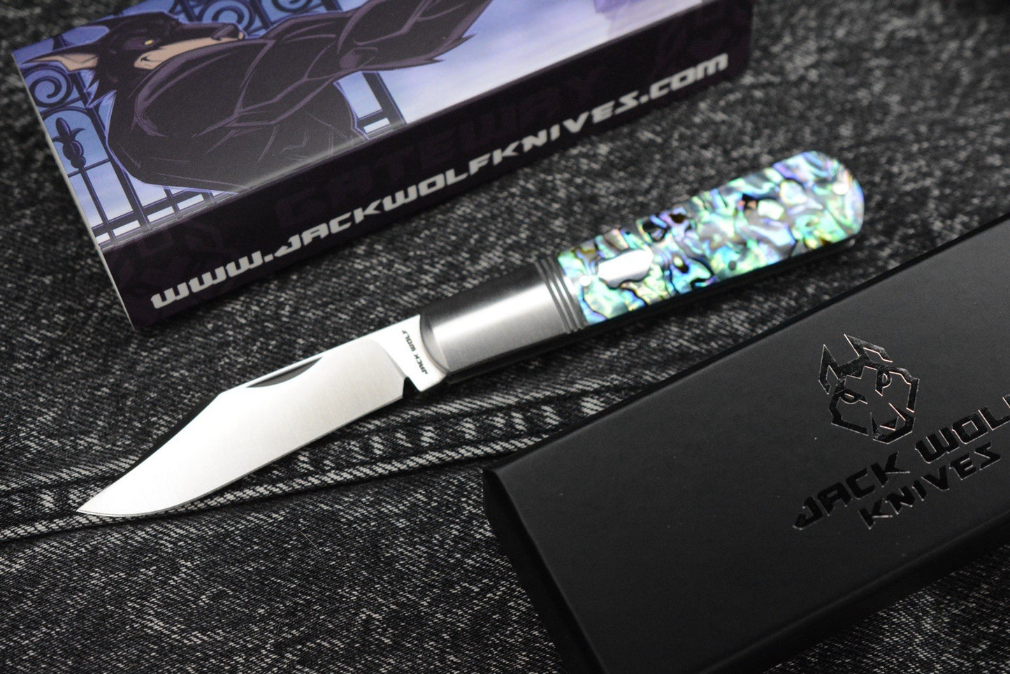 NEW Jack Wolf Gateway Barlow - Abalone Handle/ Nickel Silver/ Sandvik 14C28N