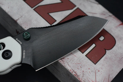 NEW Kizer Knives Bulldog “Jason” White G-10 - Halloween Special Edition EXC