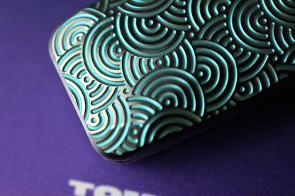 RARE Urban EDC x Magnus Squashed Toad Fidget Toy - Two Times Green Seigaiha