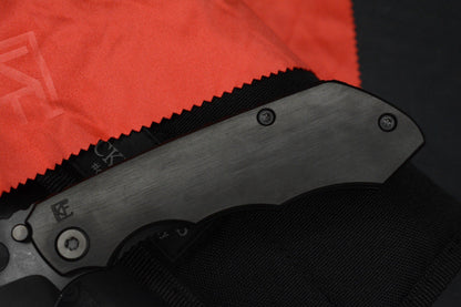 RARE Custom Knife Factory Rotten Evo 1.1 Barked Black DLC/S90V Matte w/PDW Patch