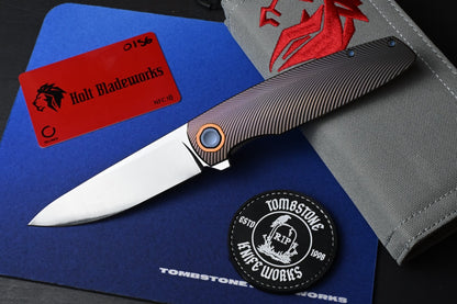 RARE Holt Bladeworks Outlaw - OP156 Feather w/ Phosphorus Bronze Collars / M390