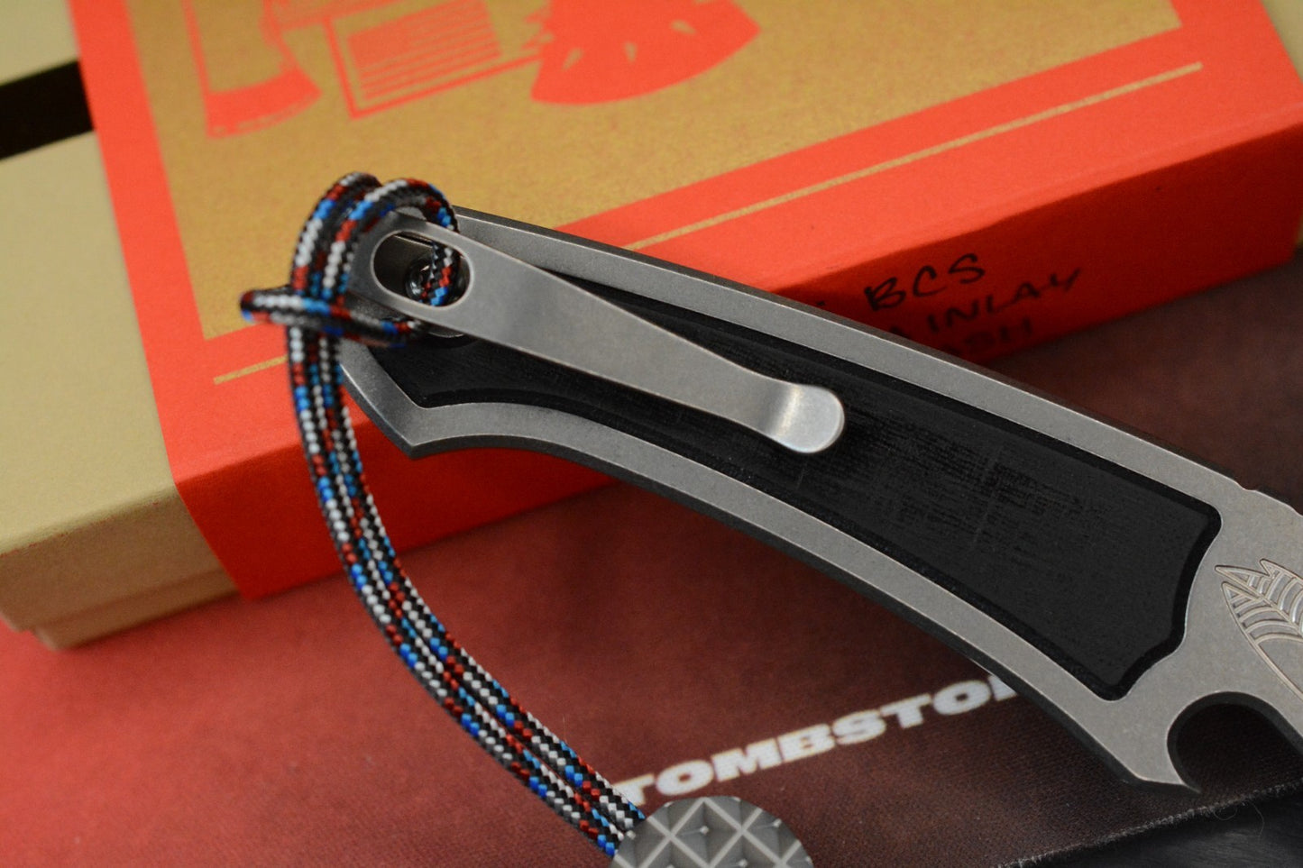 NEW Lynch NW Best Case Scenario Pry - SW Ti / Black Micarta Inlays w/ TKW Bead