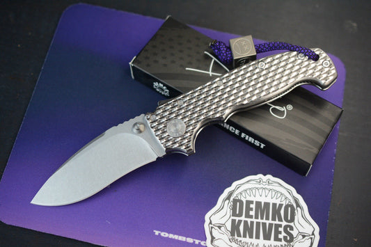NEW Demko AD20 Kopis V2 CPM3V / JIGGED TI TEXTURED USA w/ TKW Frankart Bead