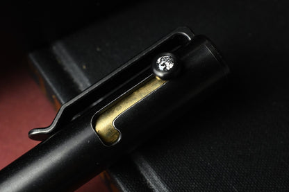 NEW Pete’s Pirate Life Bolt Action Marker - Black Ti w/ .25 Carat Diamond Insert