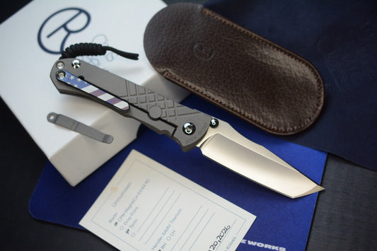 NEW Chris Reeve Umnumzaan - Sand Blasted / T/E Magnacut w/ Custom Flag Clip