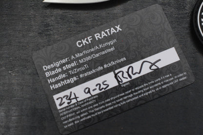 NEW Custom Knife Factory x Marfione Ratax Integral Ti/ M398 / Timascus Pivot