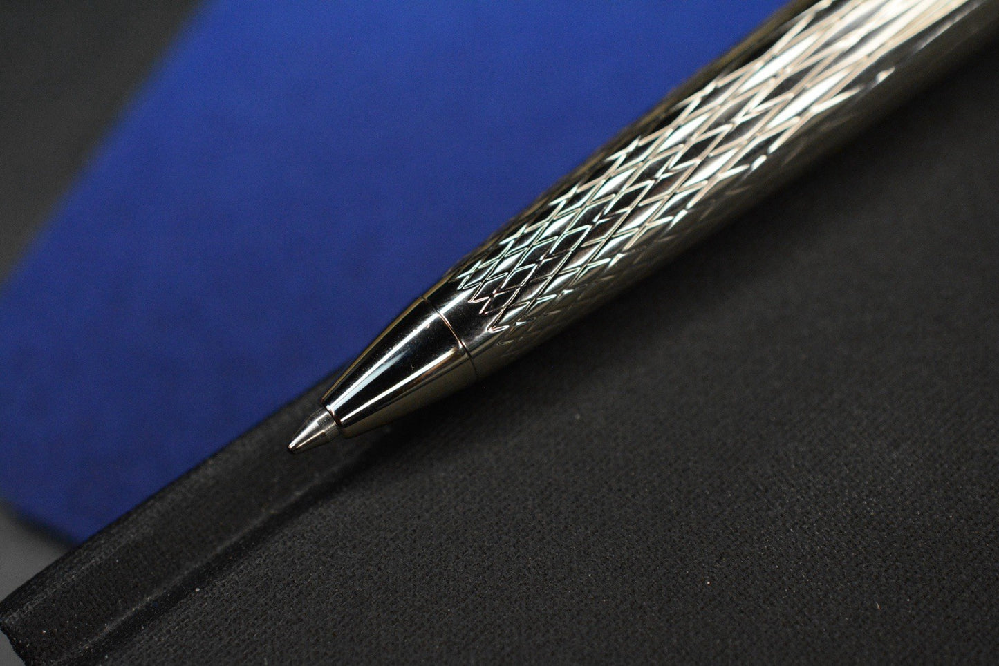 RARE Rolex Silver Diamond Ballpoint Pen w/ Original Packaging