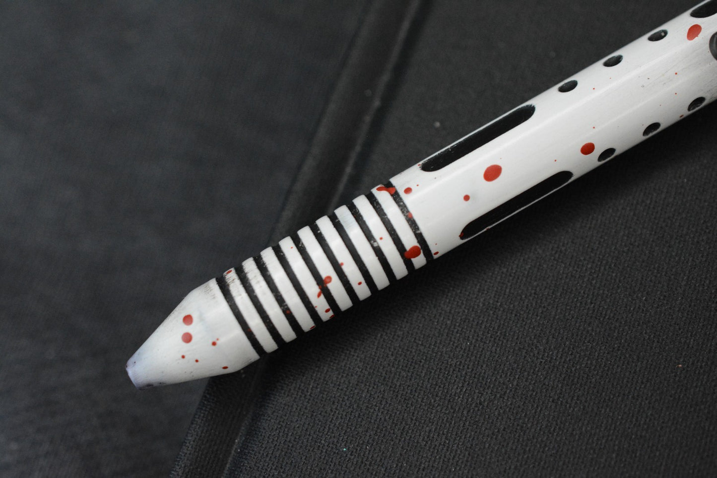 RARE Custom Fellhoelter TiBolt Pen - 5.5” Ti Engraved Stormtrooper White/ Red