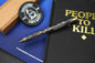 RARE Royal Creations Damascus & Copper Slide Bolt Pen USA