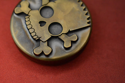 RARE Metal Style Bart Simpson Ay Carumba Brass Worry Coin Re Playge Microtech