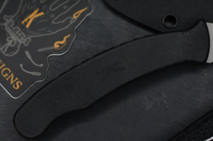 NEW Kopis Designs x Ed Calderon L-Via Field Knife Matte 154CM w/ Trainer & Patch