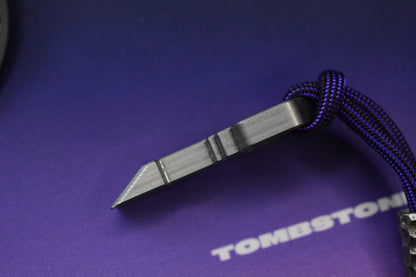 RARE TMT Designs Ti Pry Bar Key w/ Rocked Bead & TKW Patch Re NGMCo Microtech