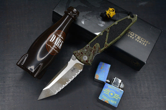 NEW Microtech SOCOM Elite T/E Full Serr Outbreak w/ Fallout Patch Pack & Bead