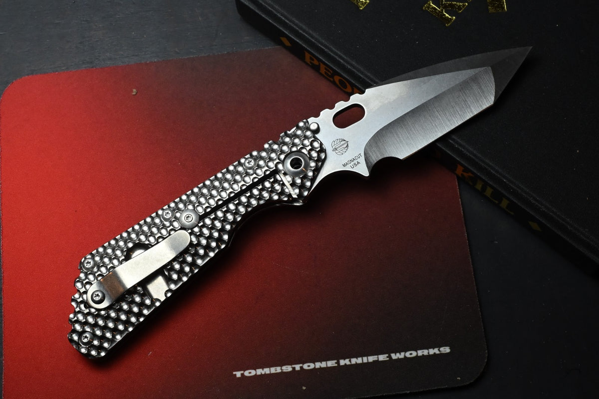 RARE Strider Knives DGG XL Magnacut Hand Ground Tanto / Full Titanium USA