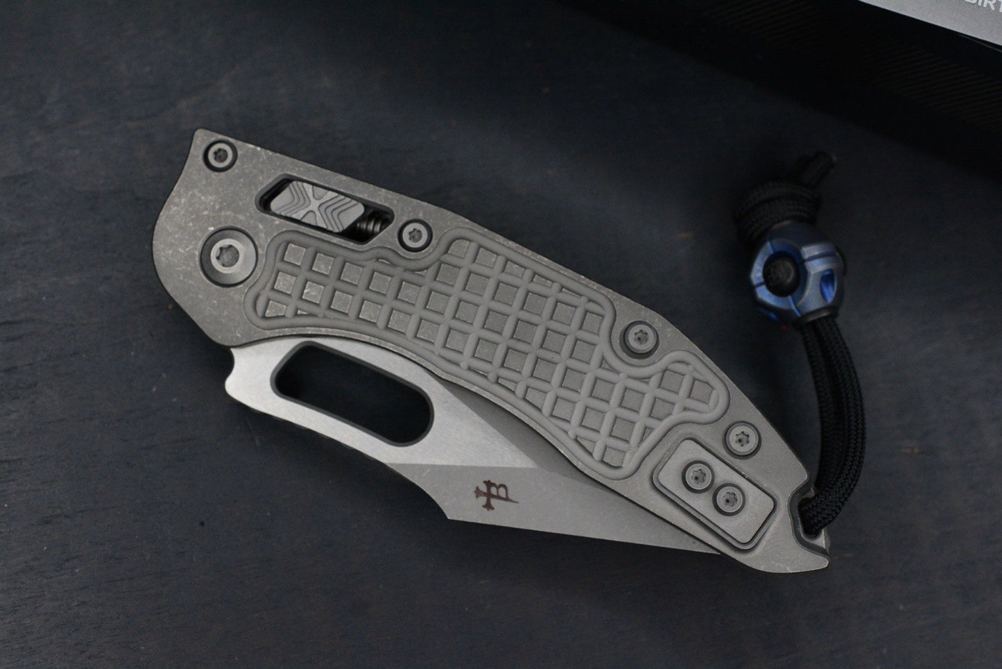NEW Microtech Manual Stitch Marfione Select - Full Ti/ Frag w/ CMW Bead & Patch